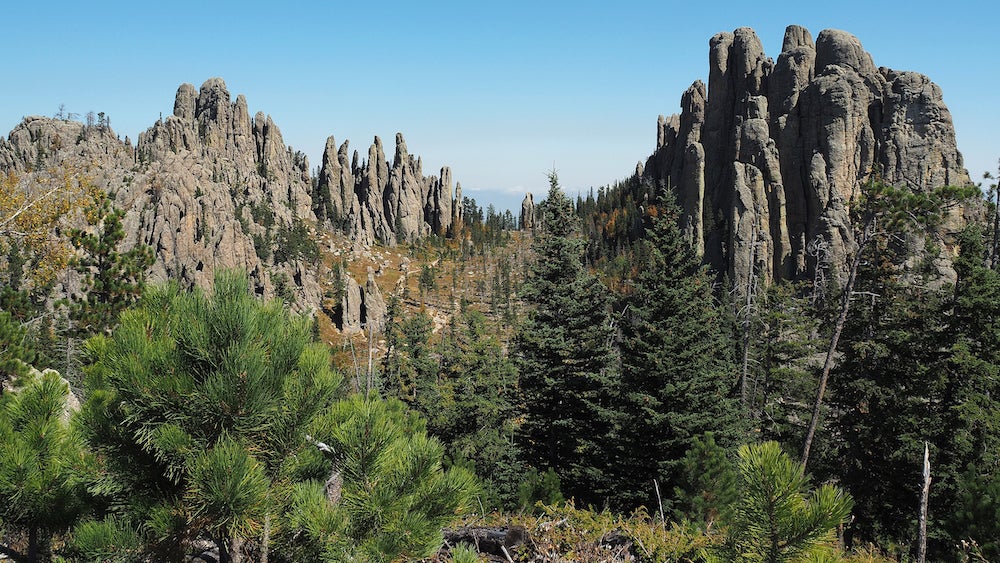 View of Cathedral Spires from Little Devils Tower, South Dakota