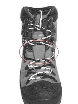 Image placeholder title High Instep hiking boot lacing