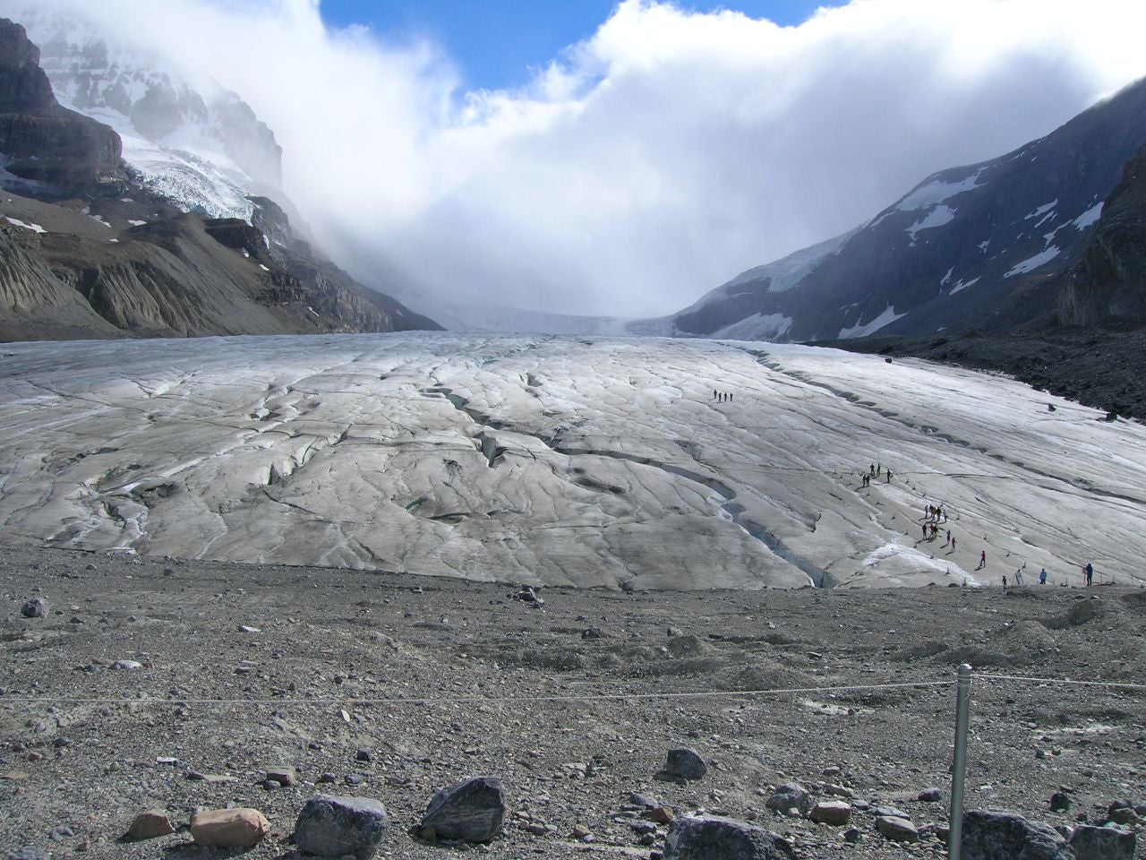 "Receding glacier in Alberta, Canada"
