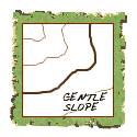 gentle slope on topo map