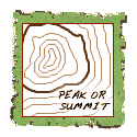 peak A summit on a topo map
