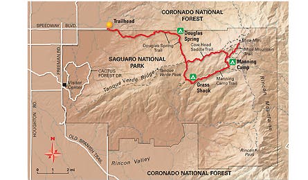 Saguaro National Park Map 12035 saguaro National park map
