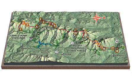 Vermont Long Trail Map 12034 Vermont Long Trail Map