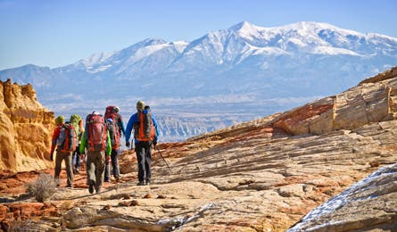 Henry Mountains form the backdrop to this route (Kim Phillips)