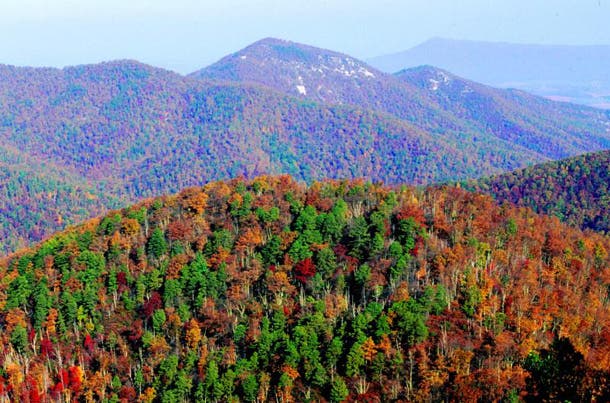 Shenandoah National Park, VA Take a slower pace to enjoy the panoramic views of seemingly-endless fiery colors of ashes, maples, oak and tuliptrees. Pitch your tent just about…