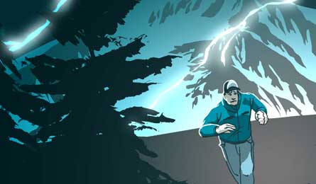 "Lightning scare. (By J. Dombrowski)"