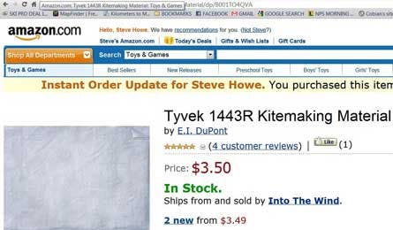 The form of Tyvek used for vapor barriers in building construction is heavy, and stiff. Look for Type 1443R Tyvek, which is used in disposable…