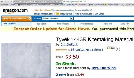 Groundsheet3 33001 The form of Tyvek used for vapor barriers in building construction is heavy, and stiff. Look for Type 1443R Tyvek, which is used in disposable…