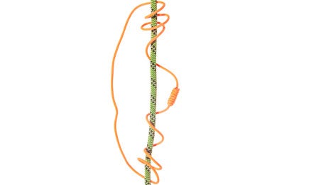 Prusik 4 37003 Make sure that each pass of the loop lies inside the previous pass, like a coil. After making three of four winds, tighten the knot. Ease the wound…