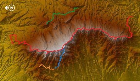 Sandia Mountains (Map by Andrew Matranga)
