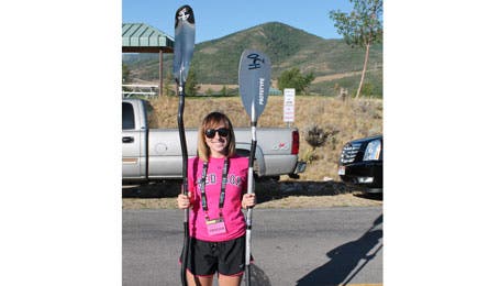 Erica with H2O SuperTour paddles