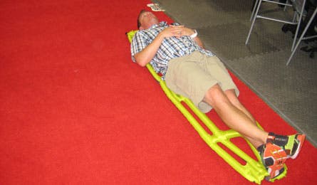 Scott getting cozy on the  Klymit Inertia X Frame