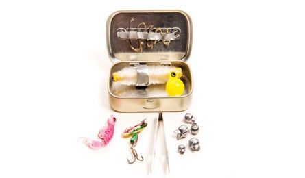 Tacklebox 445x260 77041 A mini tacklebox including hooks and weights (Photo by A. Bydlon)