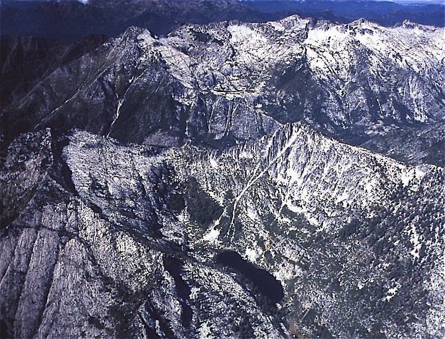 Aerial Shot of Alpine Lake None