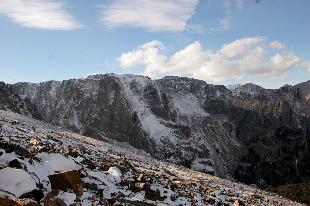 Approaching the backside of Flattop Mountain None