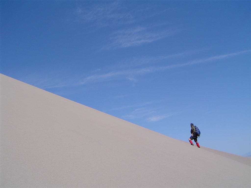 Ascending A Mountain of Sand None