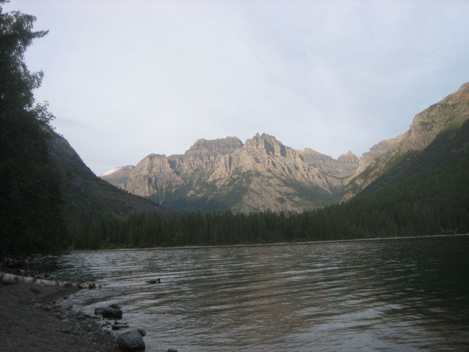 A view of Bowman Lake in Glacier National Park. Bowman Lake in Glacier National Park.
