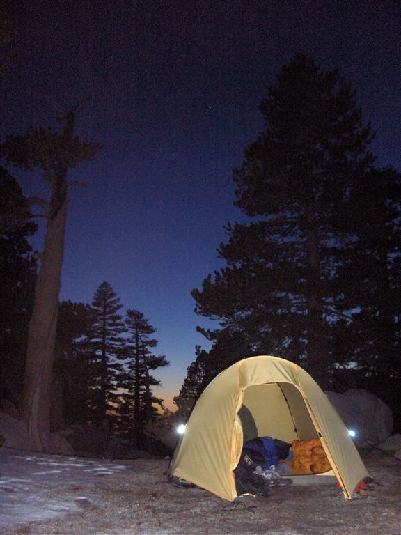 Camp 2 at dusk None
