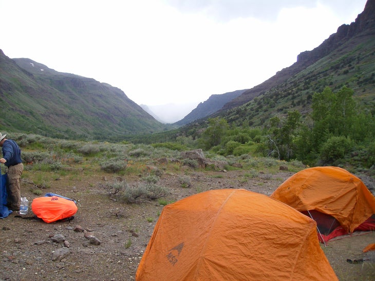 Camping in the canyon None