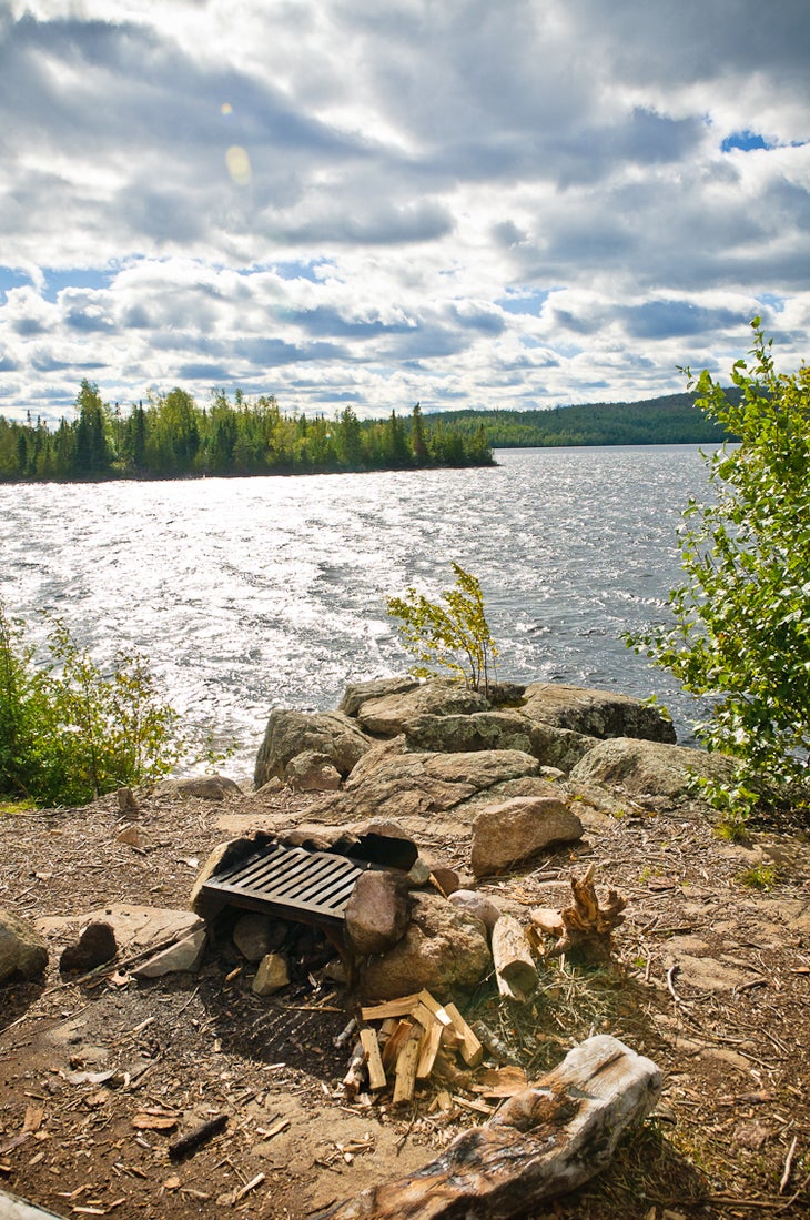 Campsite on Gabi Lake None