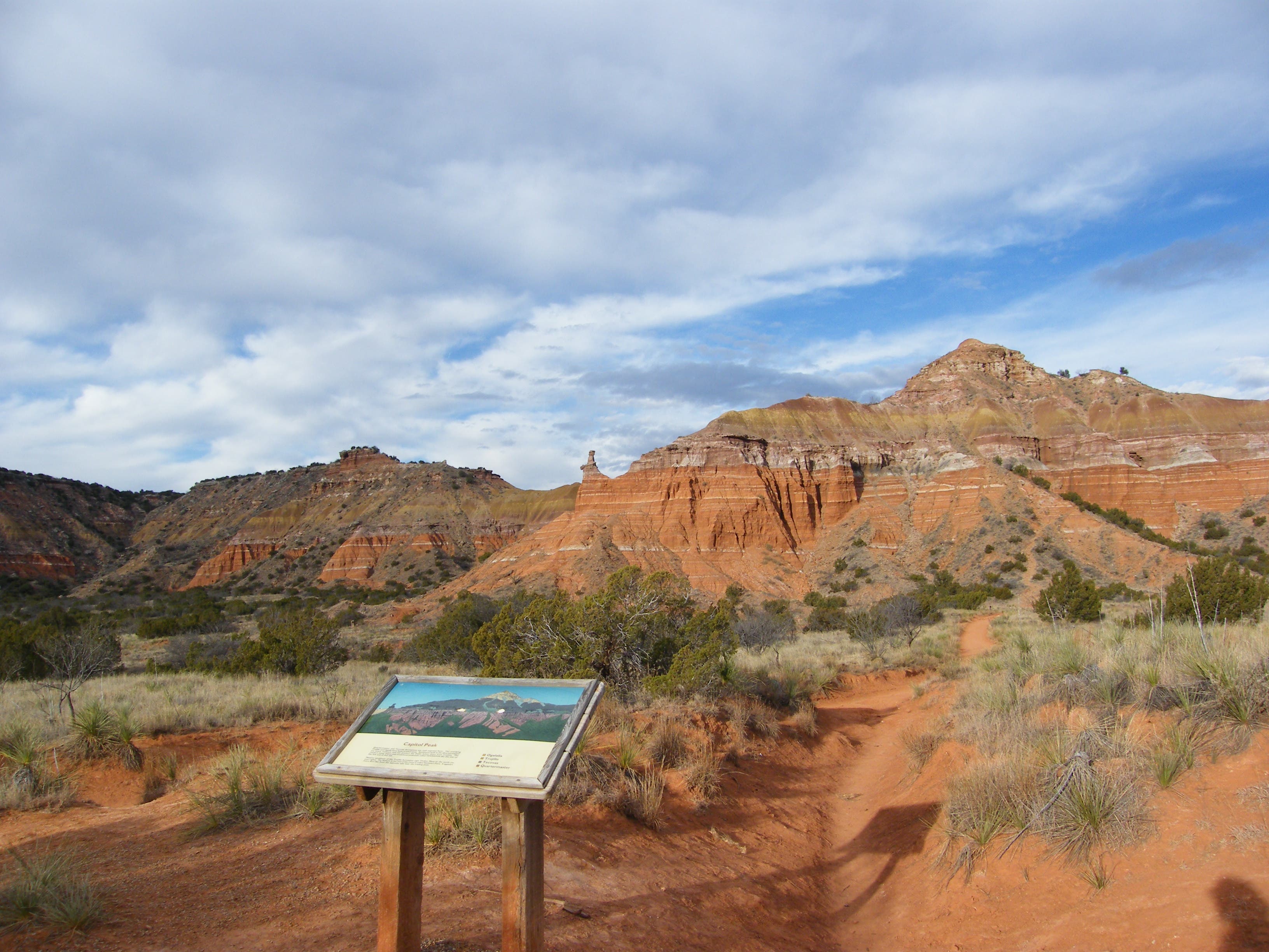 Capitol Peak and interpretive sign None
