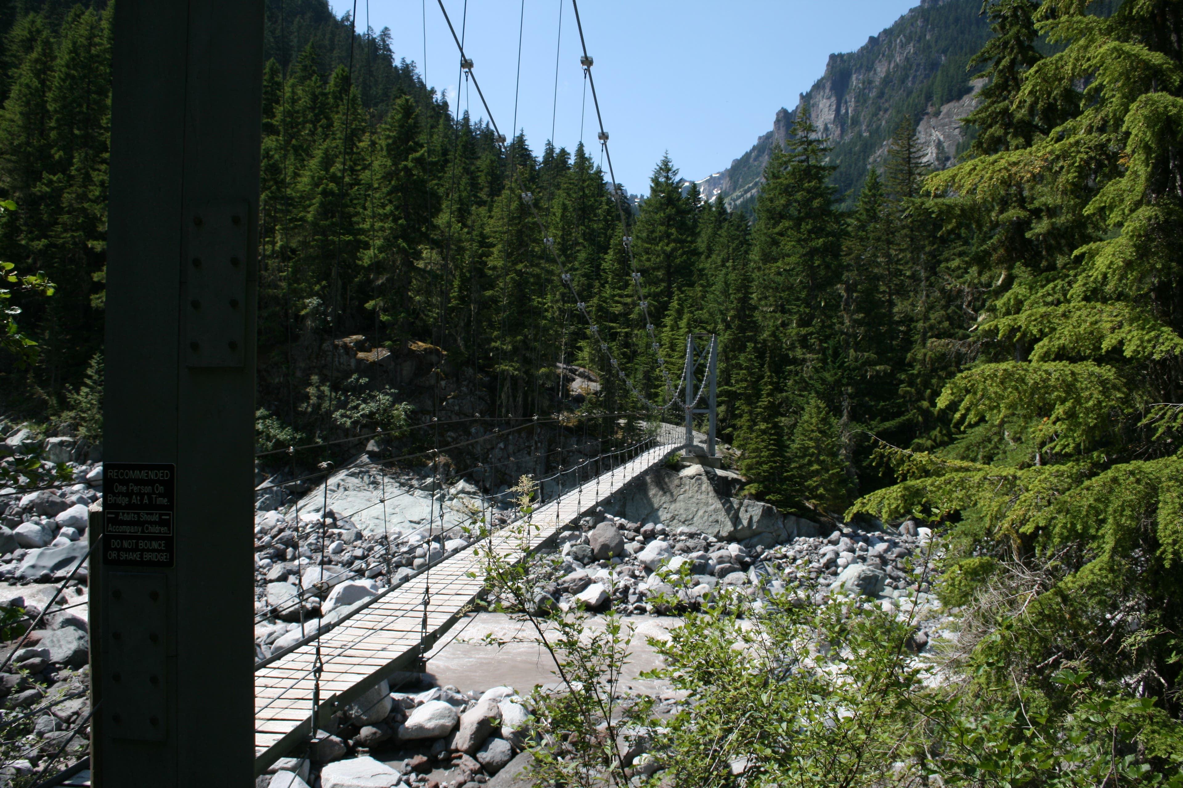 Carbon River Suspension Bridge None