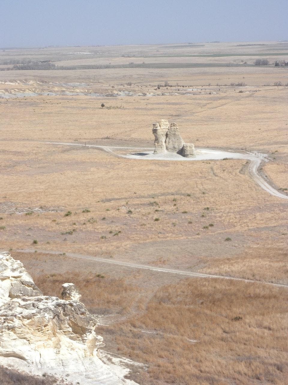 The 70-foot spire, Castle Rock, the area's namesake.