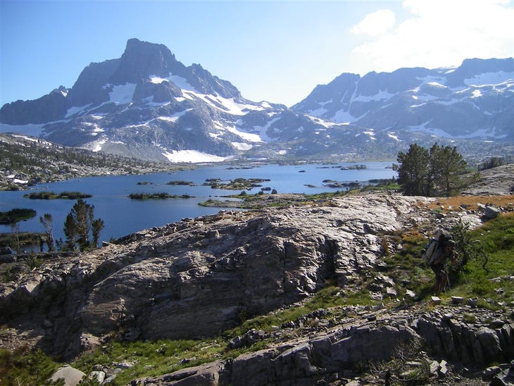 Climbing out of Thousand Island Lake None