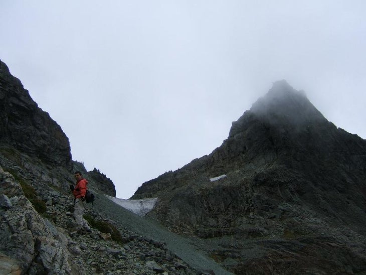Climbing toward Unicorn Glacier None