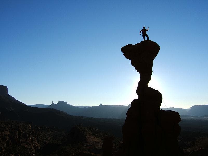 John dances his Kokopelli dance atop The Cobra.