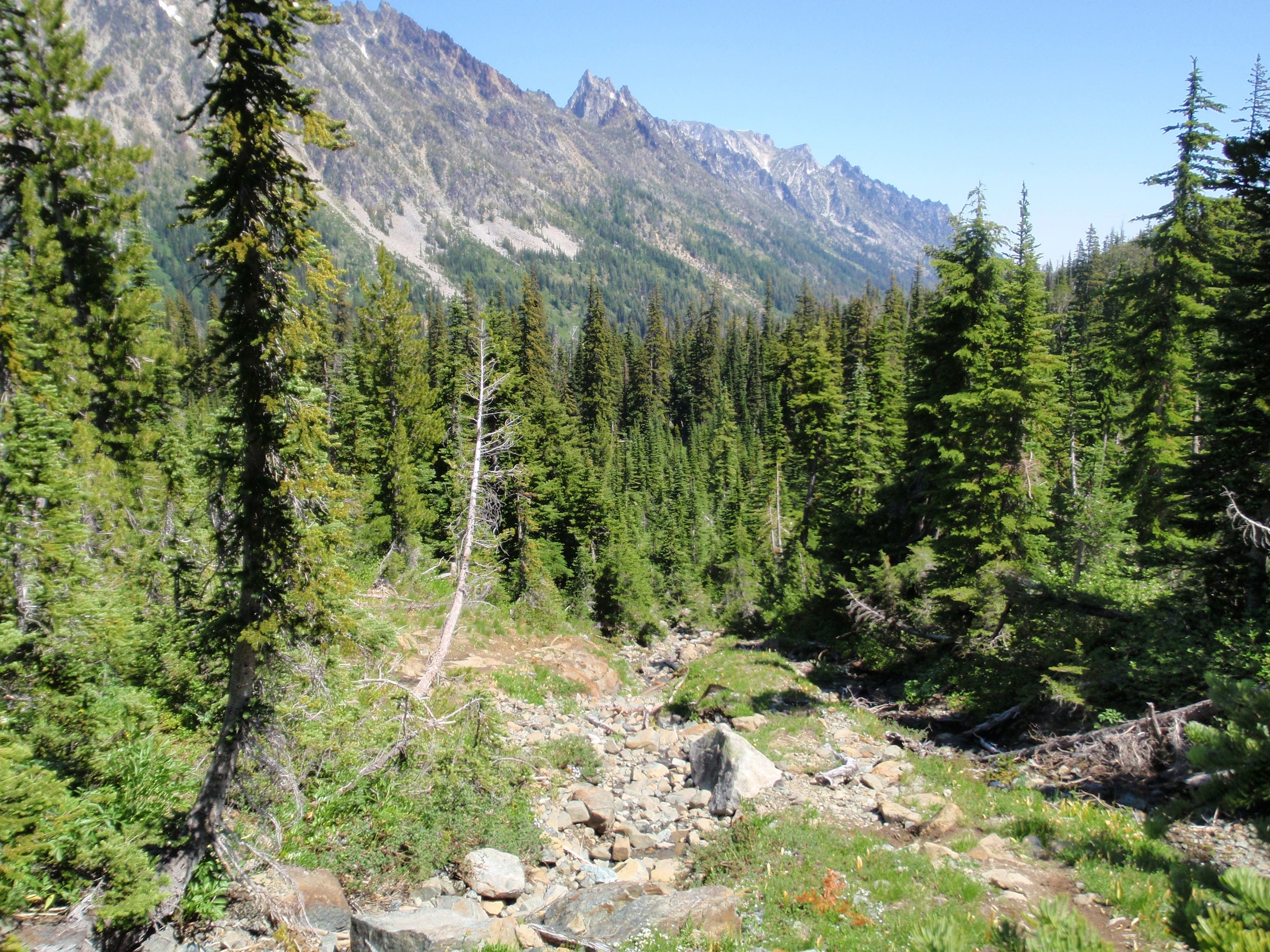 Descent to Ingalls Creek None
