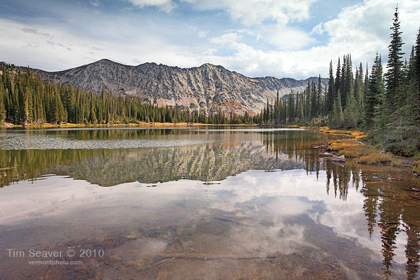 Eagle Cap and Glacier Peak Reflected in Hidden Lake None