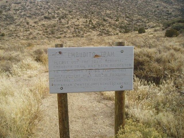Embudito Trail Sign None