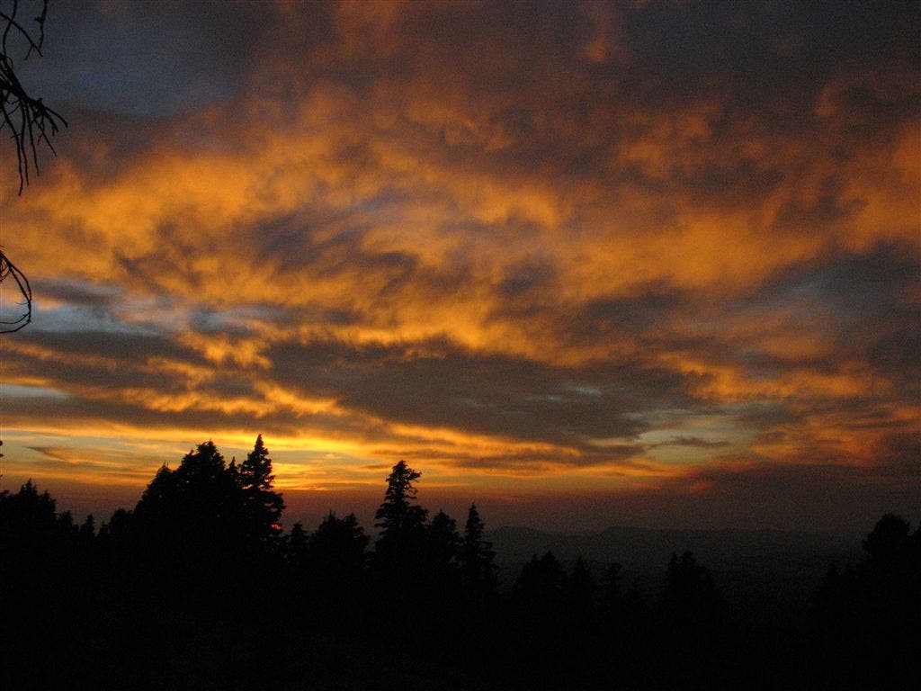 Fiery night sky None