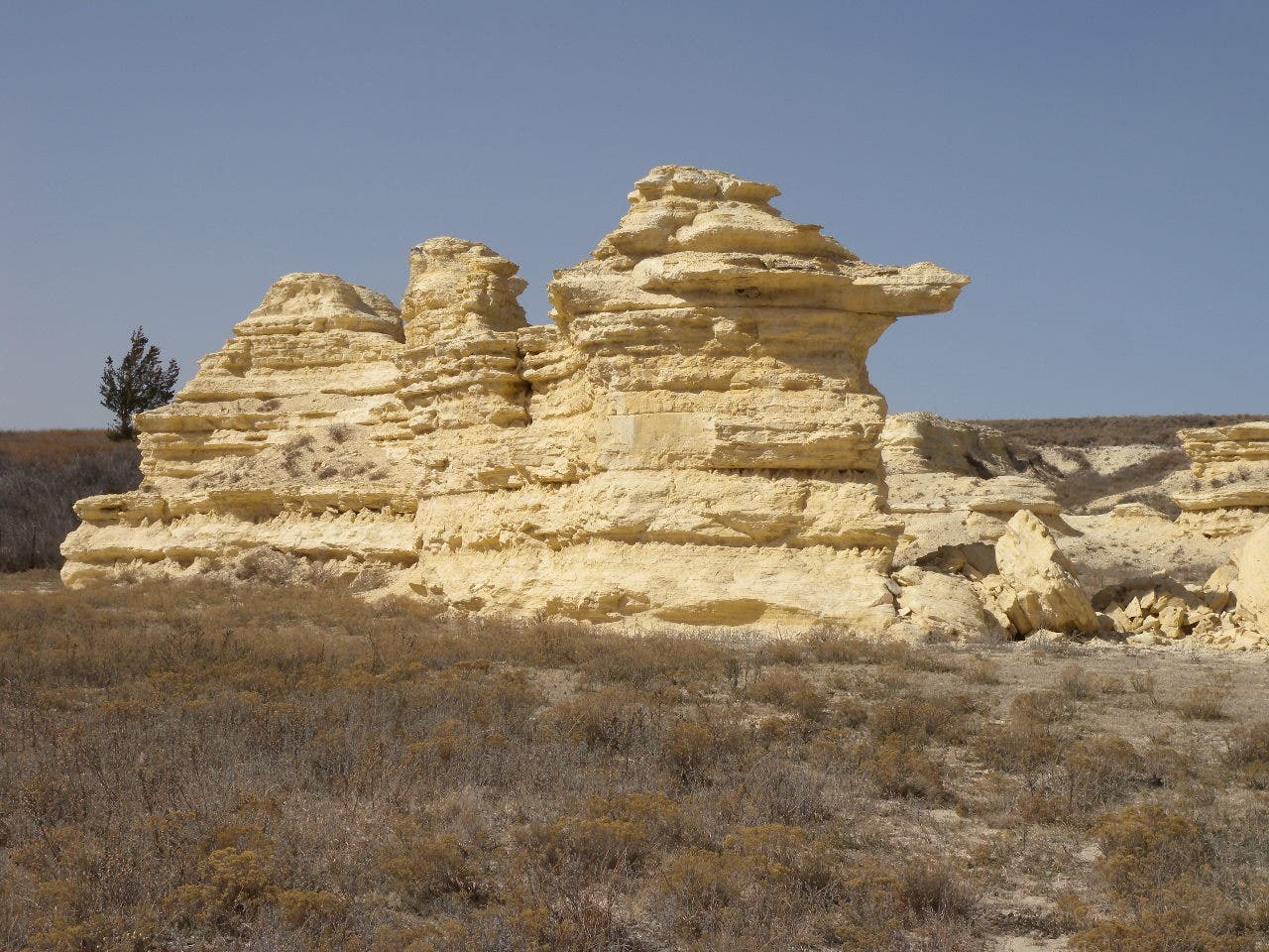 A rock formation.