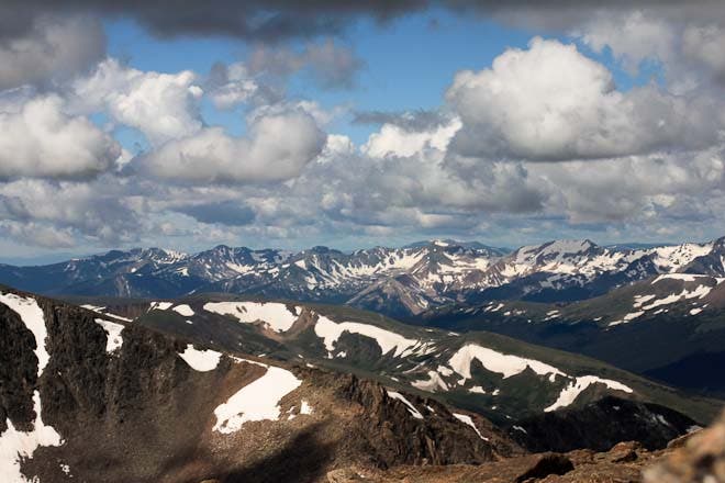 From the top, the peaks never end None