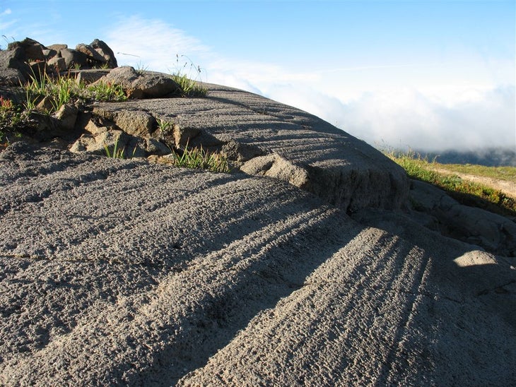 Glacial striations None