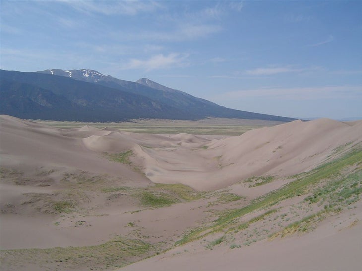 Grassy slopes None
