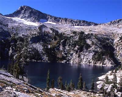 Grizzly Lake framed byThompson Peak None