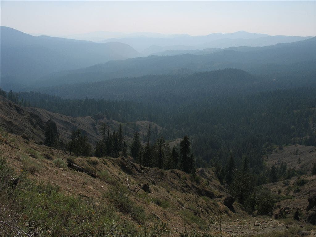 Hazy foothills of Squaw Valley None