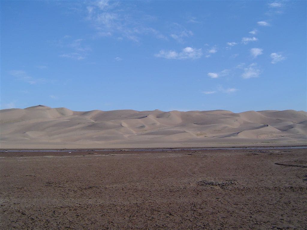 Hulking mountains of sand None