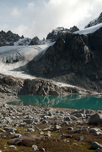 Ice-blue tarn None