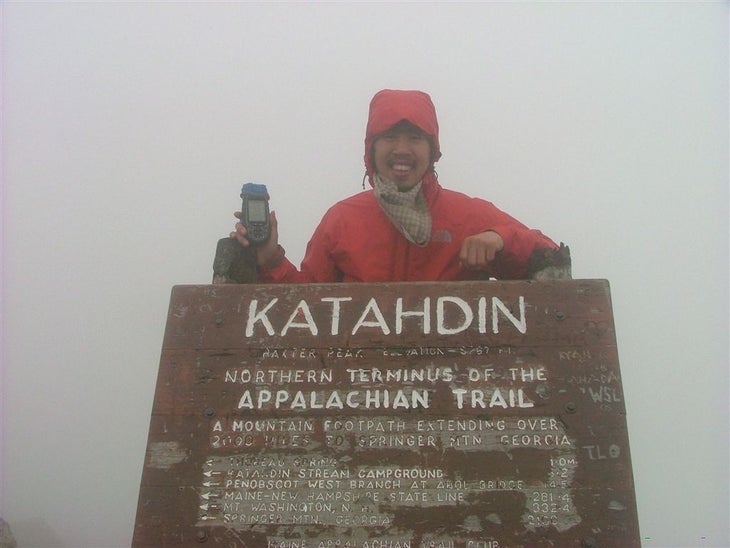 Jeff Chow on Mount Katahdin None