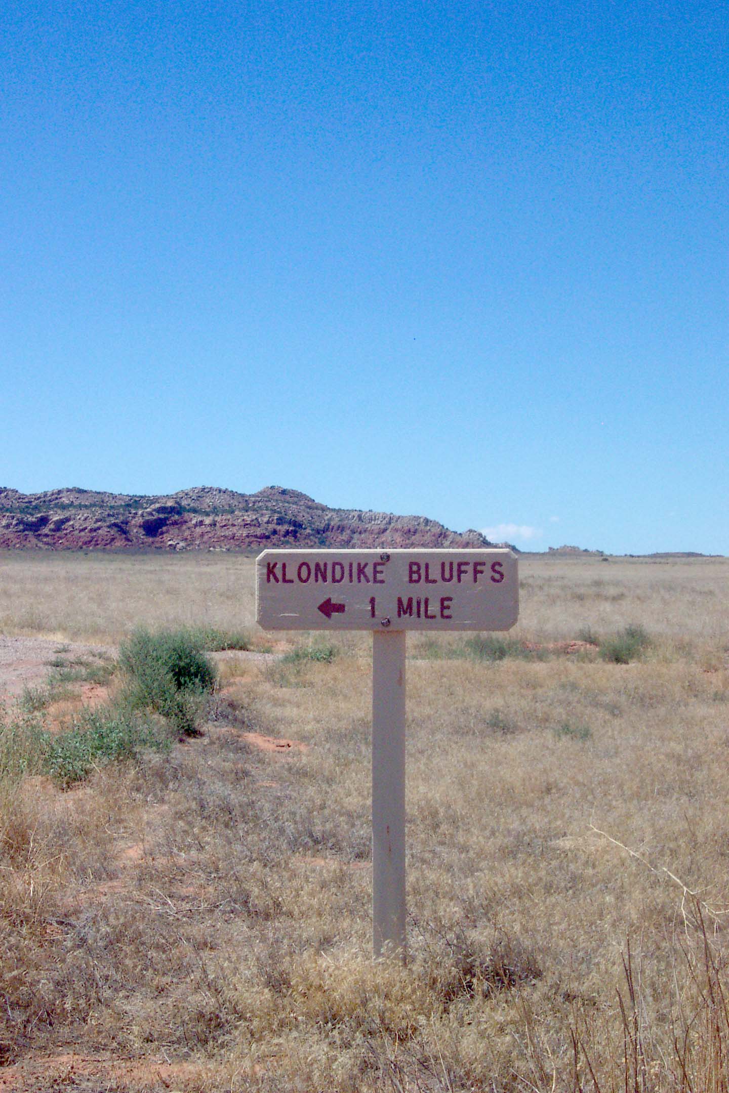 Klondike Bluff Sign None