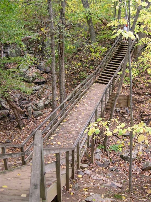 Large Wooden Footbridge None
