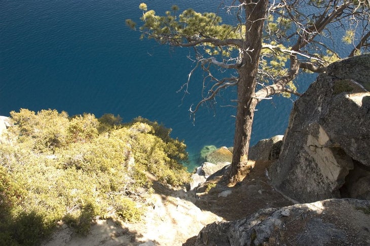 Looking down below None