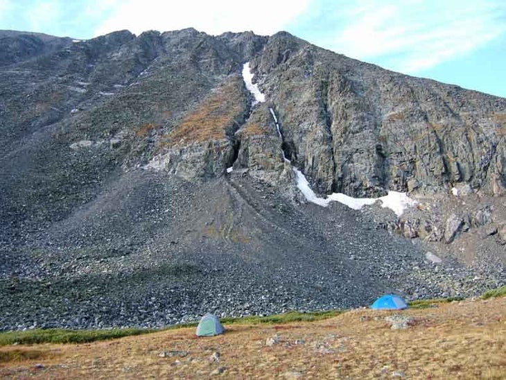 Looking south from camp at Quandary Peak None