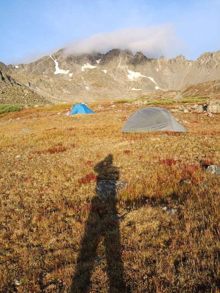 Looking west from camp None