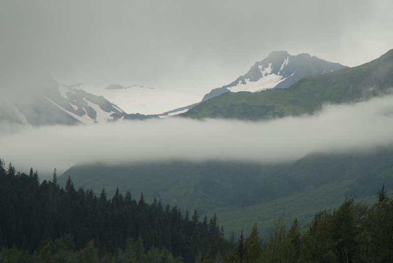 Low clouds near trailhead None