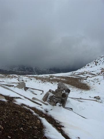 Mine at saddle of Mount Democrat None